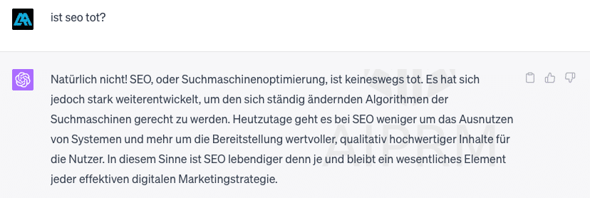 Wir haben ChatGPT gefragt: Ist SEO tot?