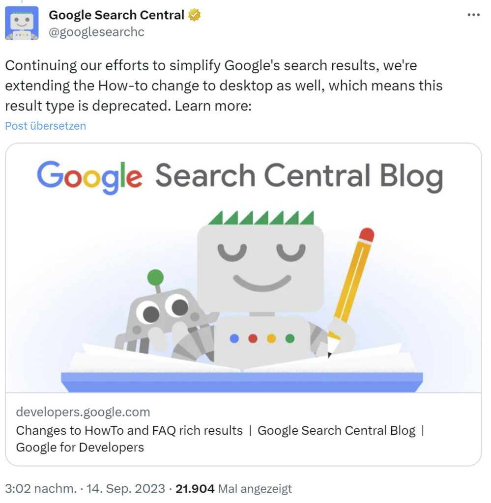 Google SERPs: HowTos werden nicht mehr in den Suchergebnisen angezeigt.